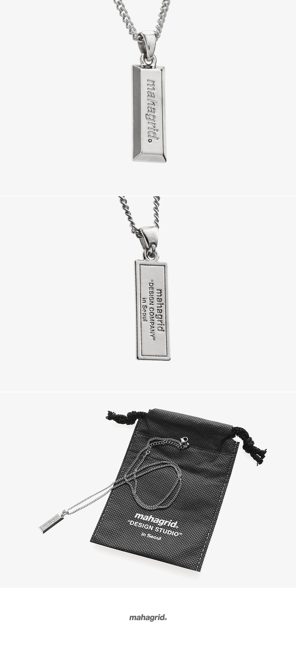 마하그리드(MAHAGRID) SILVER BAR NECKLACE SILVER(MG1JFMAB90A)