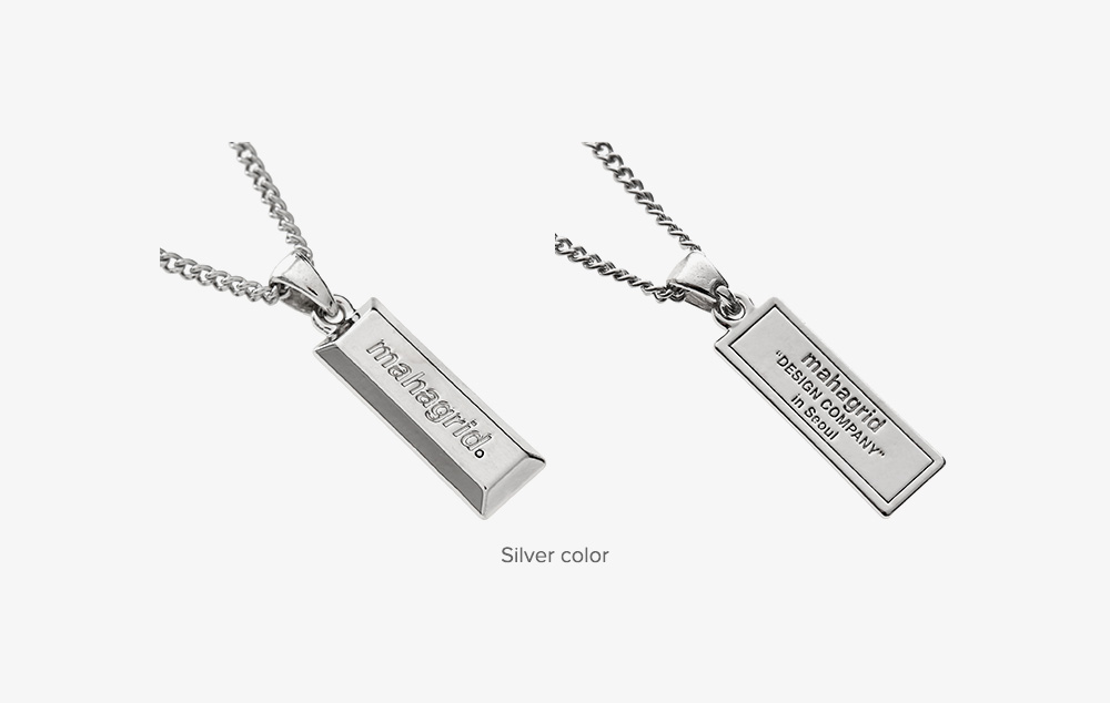 마하그리드(MAHAGRID) SILVER BAR NECKLACE SILVER(MG1JFMAB90A)
