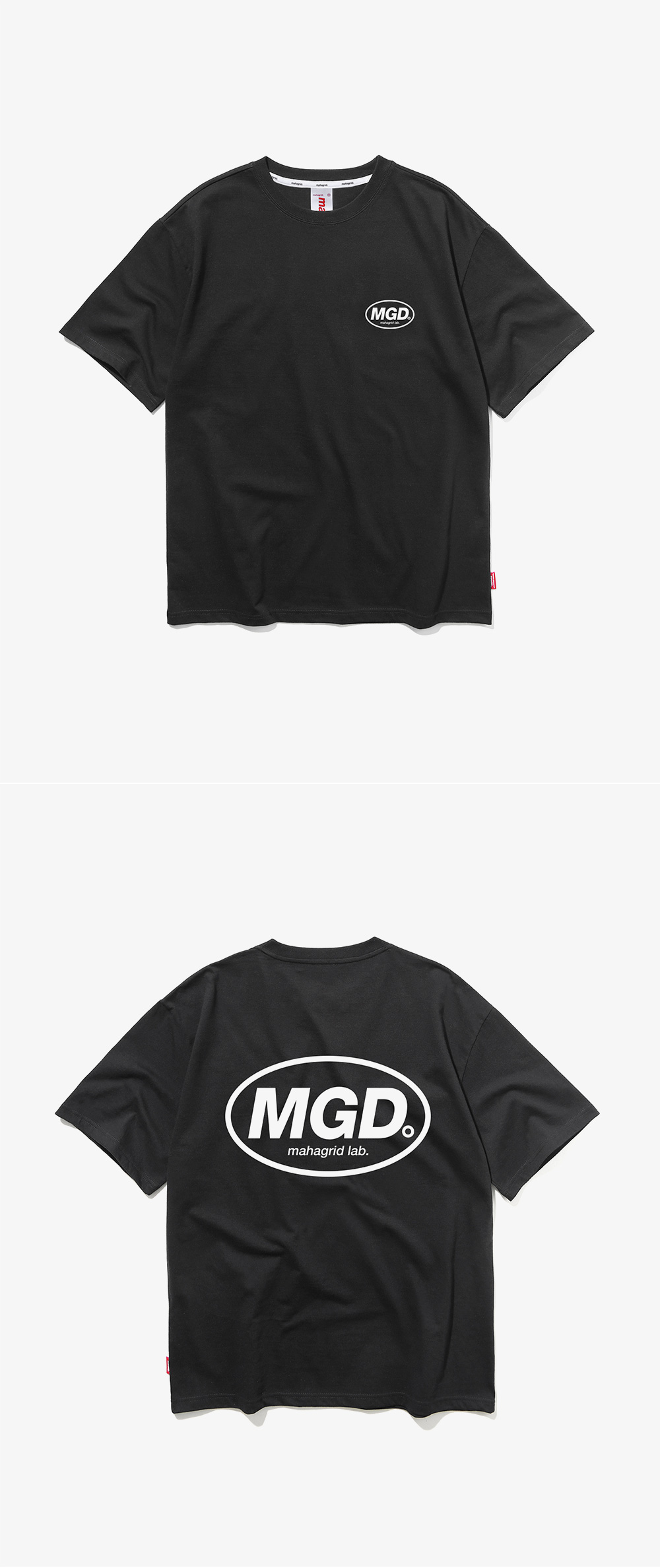 마하그리드(MAHAGRID) BACK MGD TEE BLACK (MG1JMMT507A)