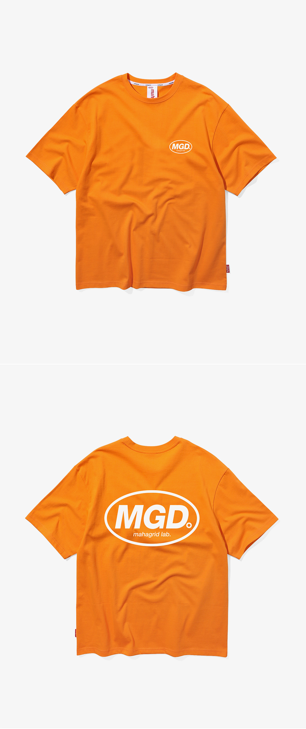 마하그리드(MAHAGRID) BACK MGD TEE ORANGE (MG1JMMT507A)