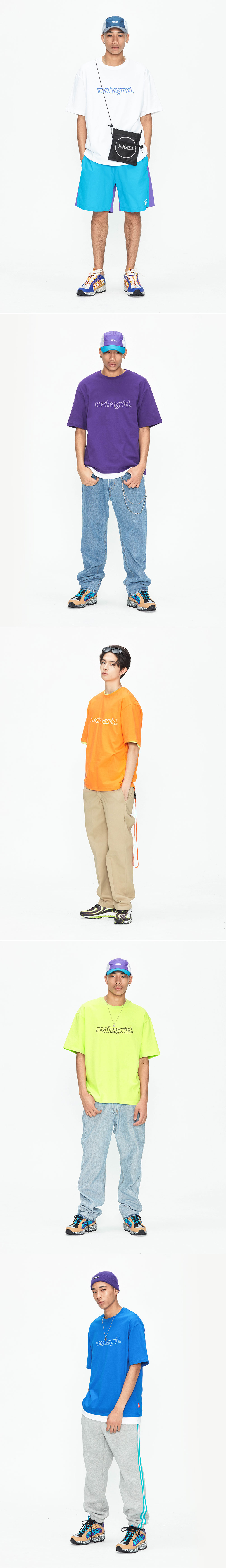 마하그리드(MAHAGRID) OUTLINE LOGO TEE WHITE_BLACK(MG1JMMT508A)