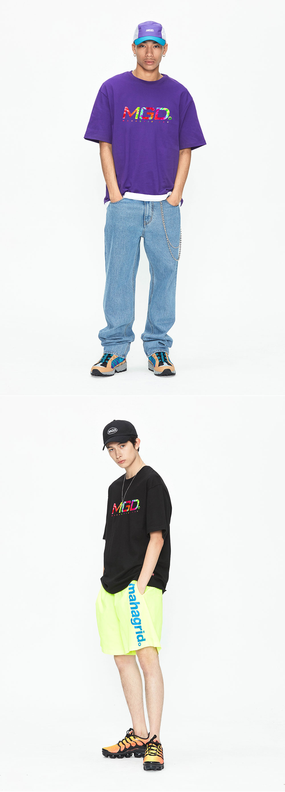 마하그리드(MAHAGRID) TIE DYE TEE PURPLE (MG1JMMT509A)