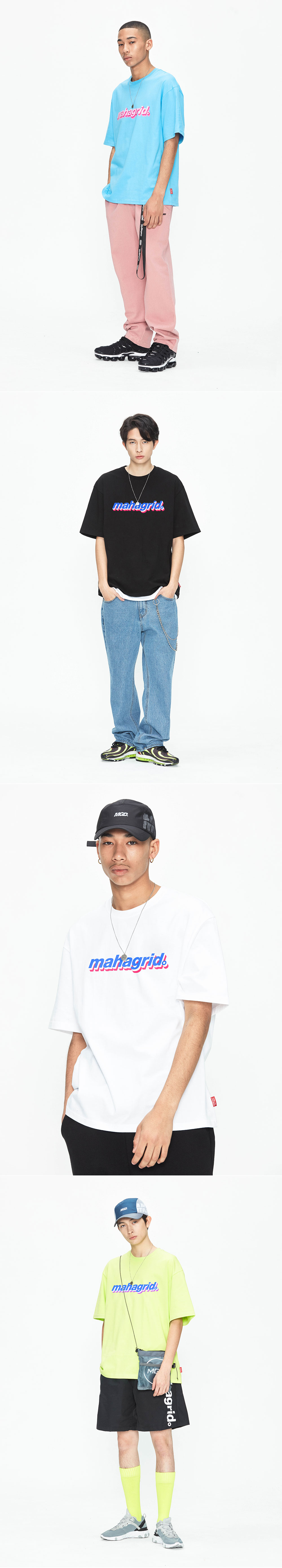 마하그리드(MAHAGRID) SANDWICH LOGO TEE BLUE (MG1JMMT516B)