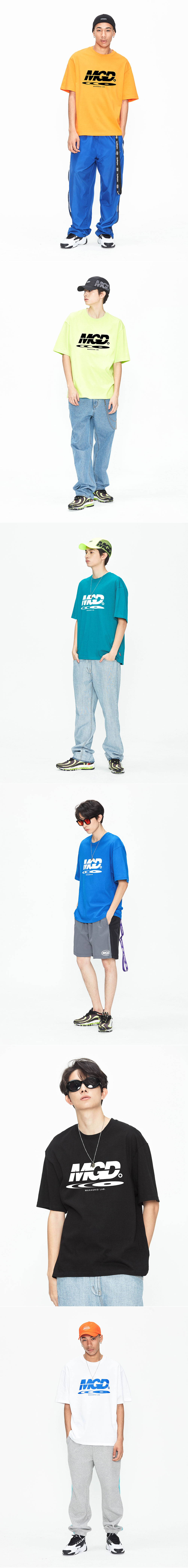 마하그리드(MAHAGRID) DISC LOGO TEE ORANGE (MG1JMMT519A)