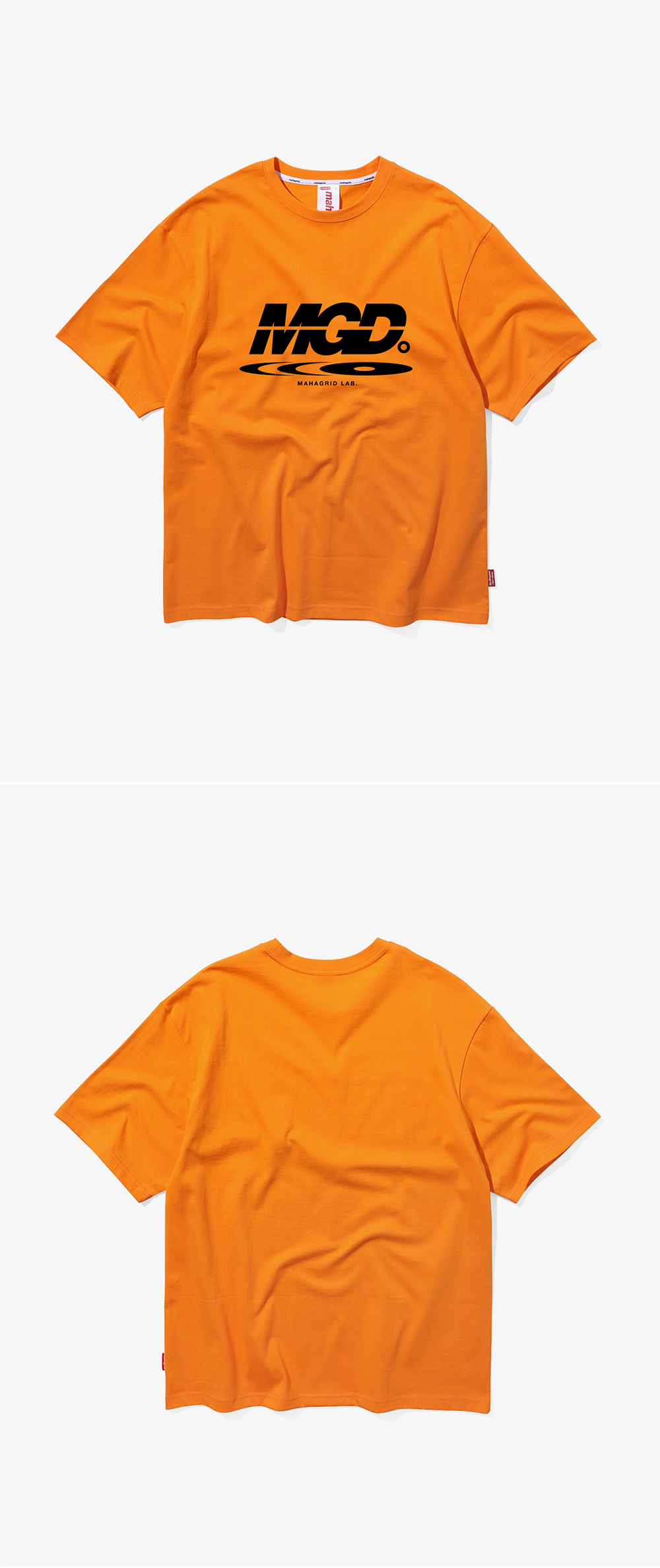 마하그리드(MAHAGRID) DISC LOGO TEE ORANGE (MG1JMMT519A)