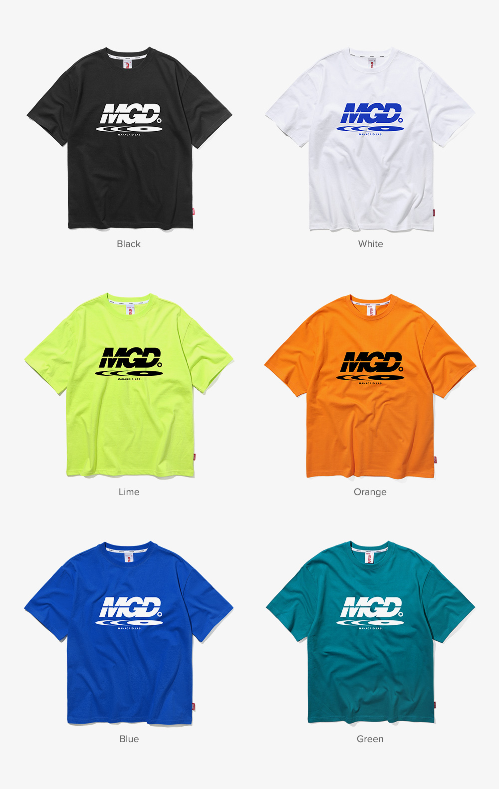 마하그리드(MAHAGRID) DISC LOGO TEE ORANGE (MG1JMMT519A)