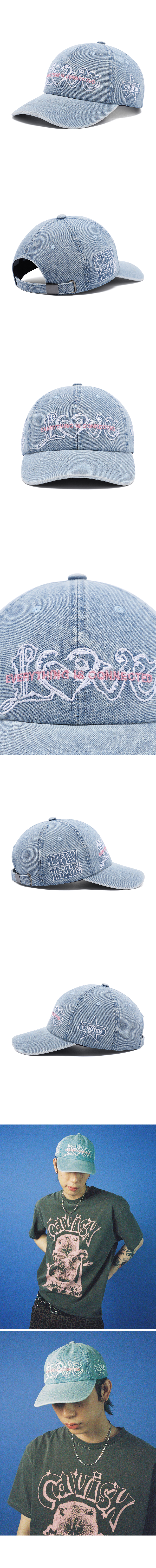 WASHED DENIM EMB BALL CAP[BLUE] | ファッション通販サイト NUGU