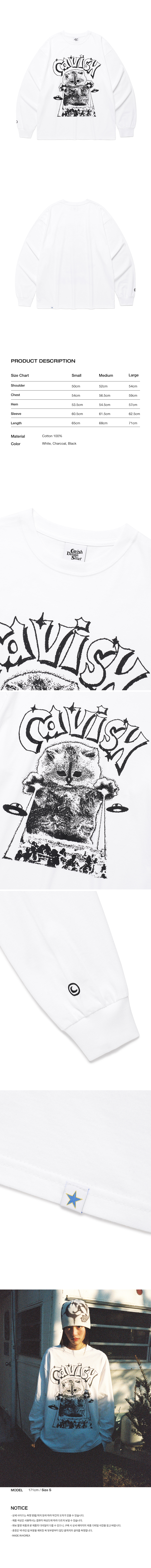 MUSINSA公式 | CAVISH INVADER LS TEE WHITE(CV2EFUT551A)