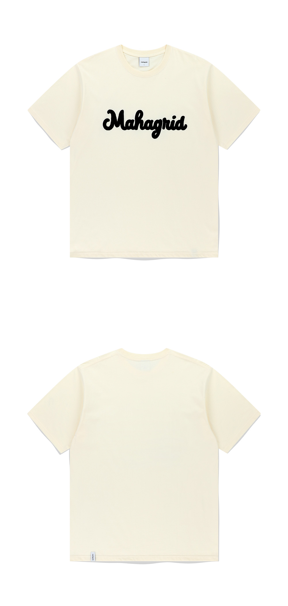 【mahagrid】24SS★ CURLY LOGO CHAIN STITCH TEE CURLY LOGO CHAIN STITCH TEE - mahagrid | 60% - Asian Fashion