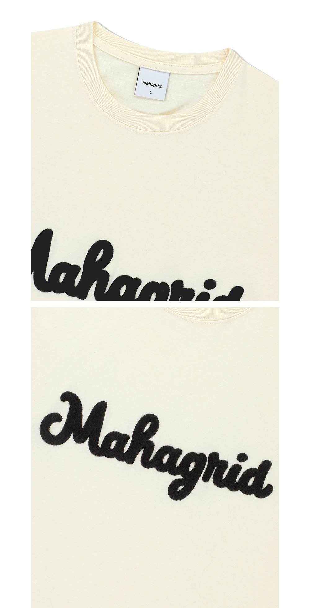 【mahagrid】24SS★ CURLY LOGO CHAIN STITCH TEE 預訂｜MAHAGRID CURLY LOGO CHAIN STITCH TEE (2 COLOR)